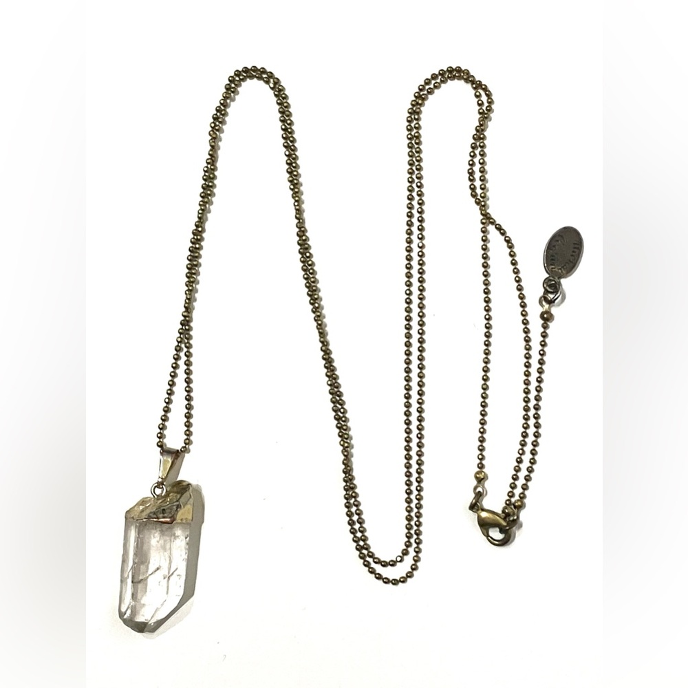 Michal Negrin Quartz Crystal Pendant Long Necklace